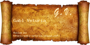 Gabl Veturia névjegykártya